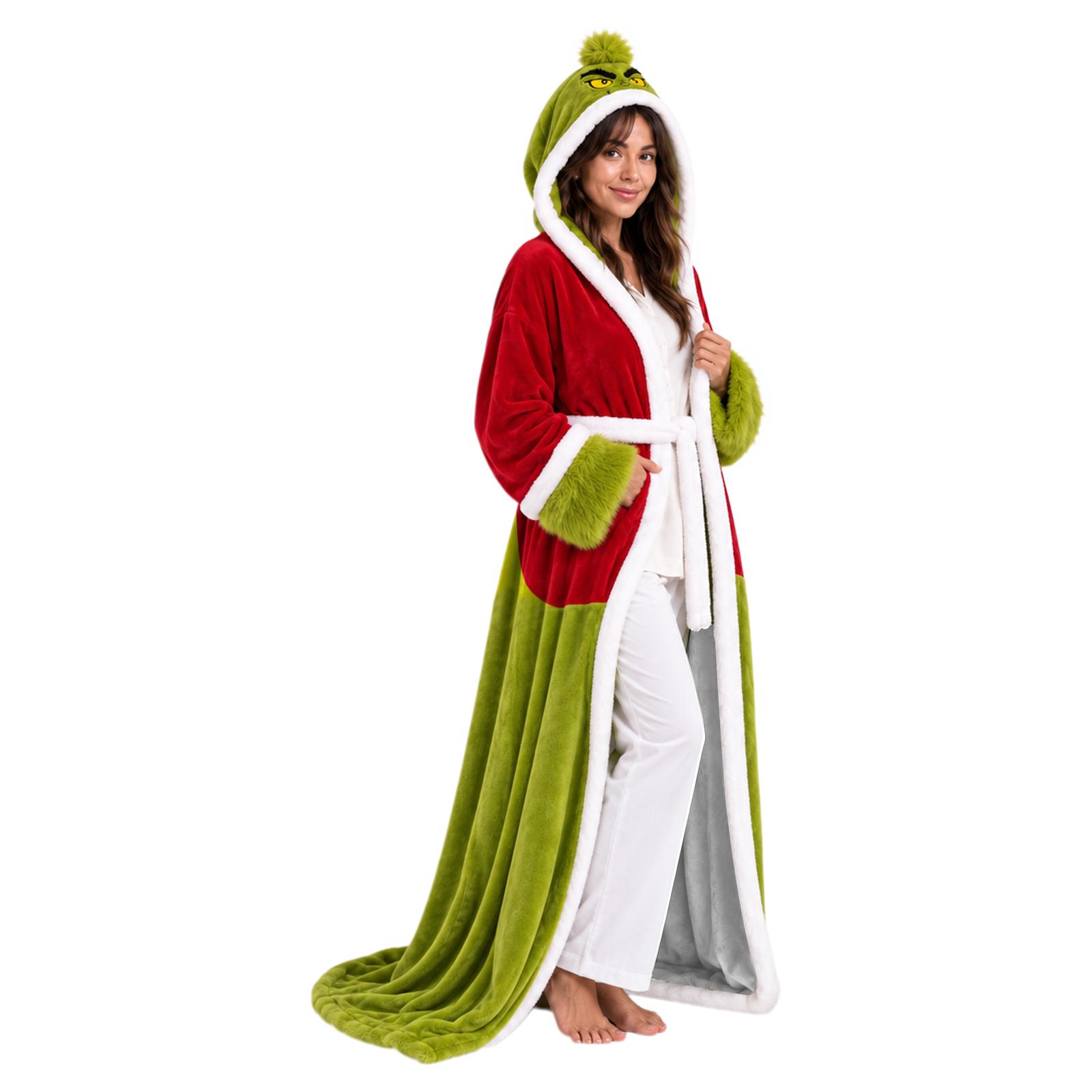 Damen Einteiler Beheizte Warme Pyjamas für Zuhause, Gemütliche Loungewear und Nachtwäsche NO HEAT rot/grün
