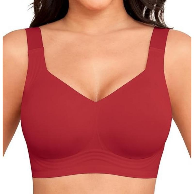 Womens Plus Size Seamless Wireless Bra With Removable Pads For Large Breast
