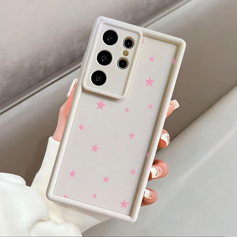 Phone Cover Case for Samsung Galaxy S21 S25 Ultra S24Ultra S22 S25 Edge S23 FE S24 Plus S20FE Cute Simple Stars