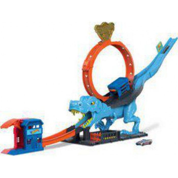 Circuit miniature - Hot Wheels - L'Attaque du T-REX - Bleu - Pour enfants à partir de 4 ans - Intérieur