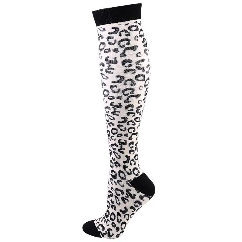 Neue Kompressionssocken für Leggings Atmungsaktiv Laufen Radfahren Druck Fußball Socke für Erwachsene Koreanische Edition Netzwerk-Drucksocken