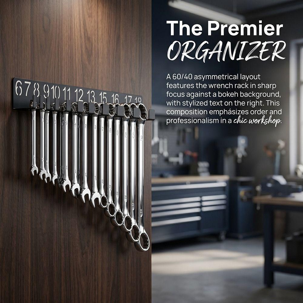 Wall Mounted Multi-functional Storage Rack High Load Bearing Hanging Holder Hand Tool Storage Rack Stainless Steel