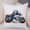 Cartoon Sport Motorcycle Cushion Cover Super Soft Short Plush Mobile Bike Pillow Covers Pillow Case For Sofa Home Car Pillowcase