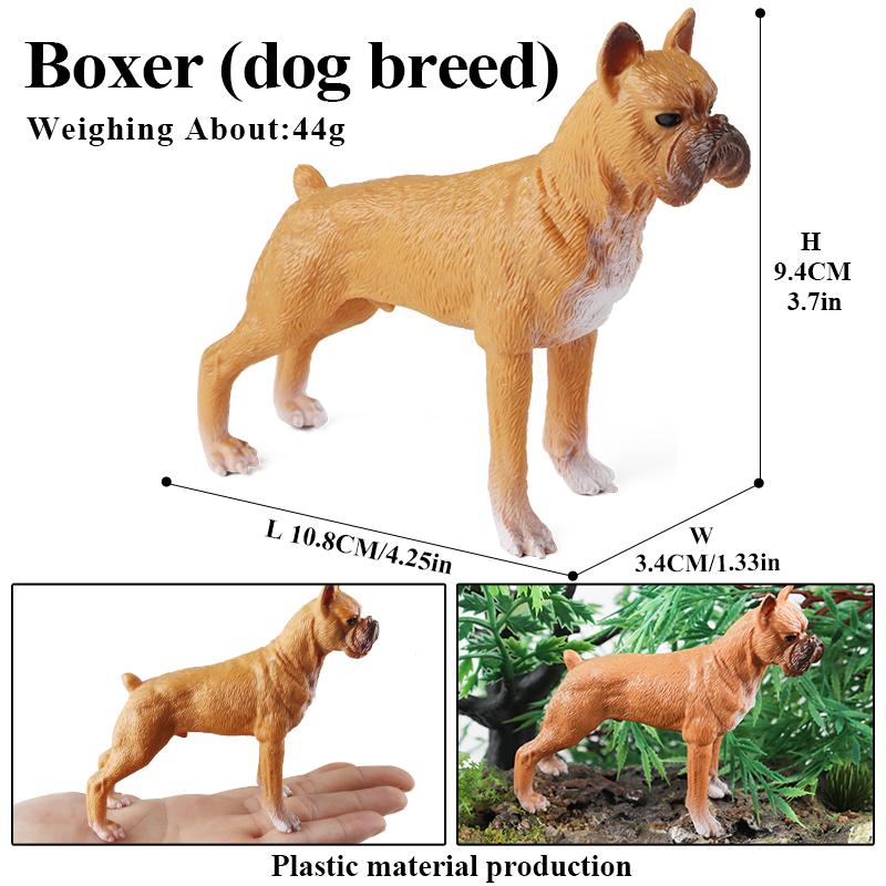 Oenux Dog Animals Model Action Figure Dobermann Shiba Inu Pomeranian Boxer Husky Puppy Figurines Cute Collection Toy Kids Gift