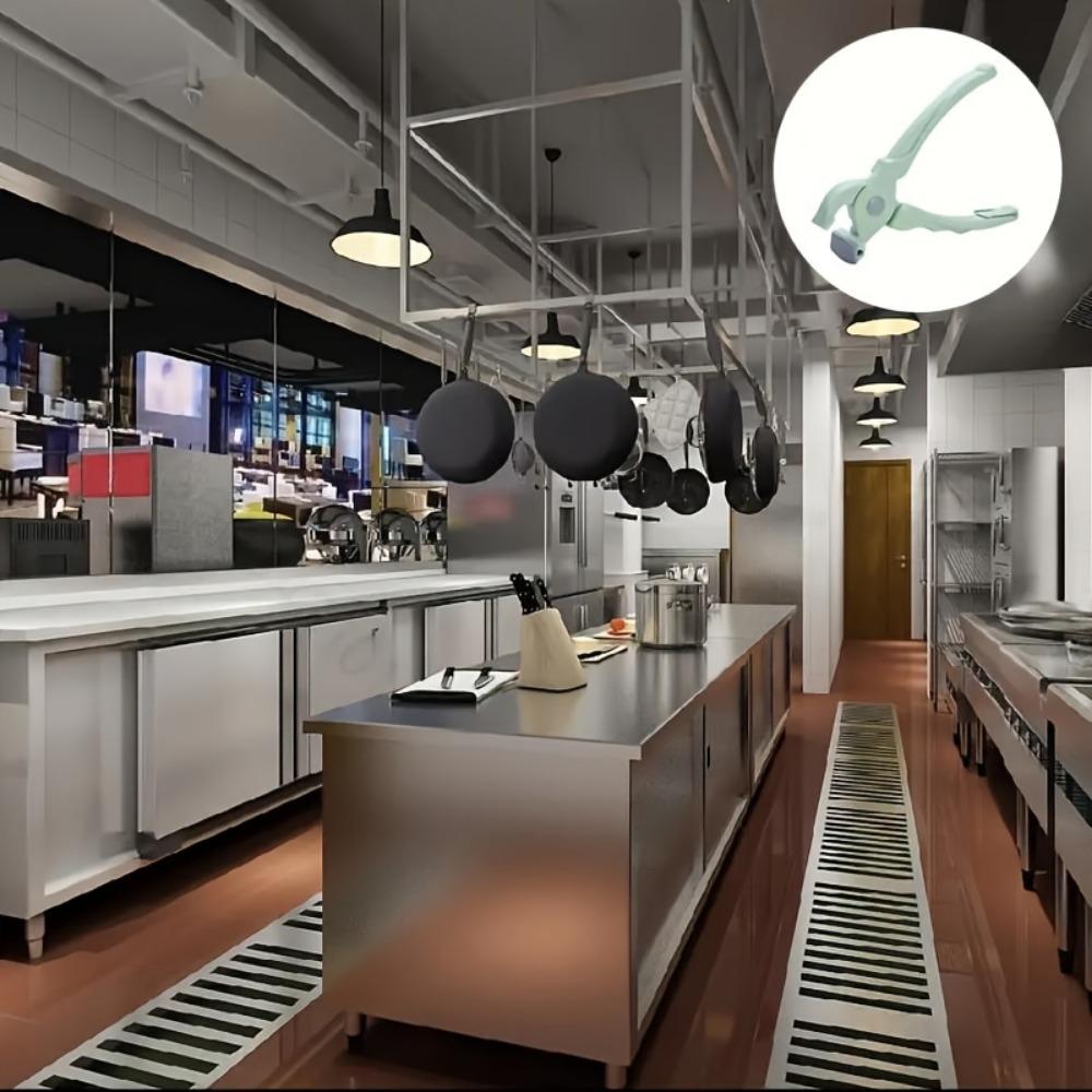 1 Stück Verbrühungshemmender, rutschfester Schüsselclip aus Silikon für Restaurants und Küchentabletts, Artefaktplatten, Bratpfannen, Dampfgerichte, Clip für Tablettextraktoren aus Kunststoff