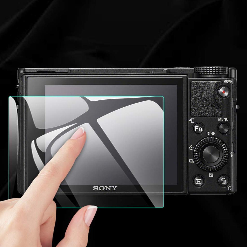 EternalStars 3 Pieces LCD Protective Film Camera Screen Protector Glass 9H Hardness Full Coverage Protection Compatible Camera Models Are SONY