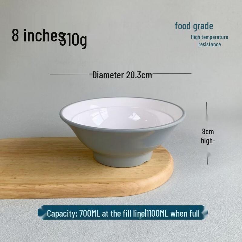 Melamine High-Foot Anti-Scald Noodle Bowl