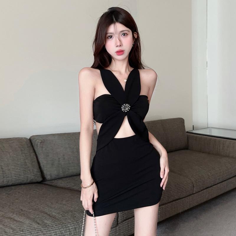 

Женское сексуальное платье Pure Desire Hollow Petal Skinny Suspender L чёрный