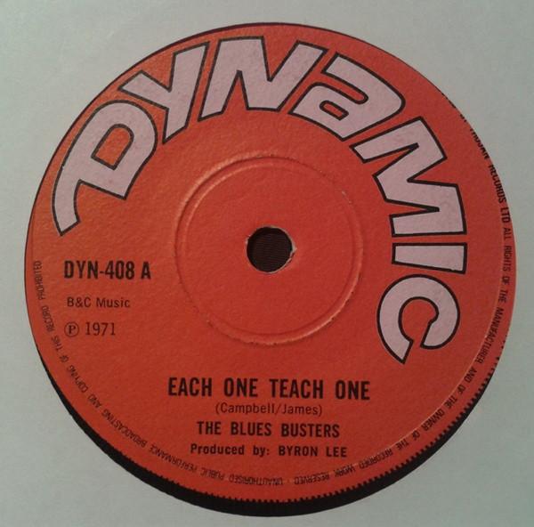 

7inch Record BLUES BUSTERS - Each One Teach One / Thinking Of Yo DYN408 Dynamic Sounds 1971 UK Reggae, Ska & Dub Used