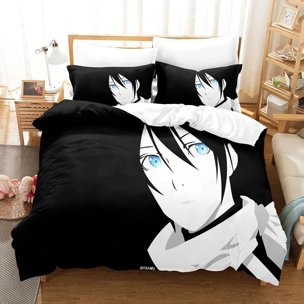 Anime Noragami Yato Bedding Set Duvet Cover Bedroom Comforter Covers Single Twin King Size Quilt Cover Home Textile