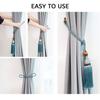 2 szt. Tassel Curtain Tieback Hanging Ball Curtain Holdback z akcesoriami do zasłon do salonu, biura, wystroju domu