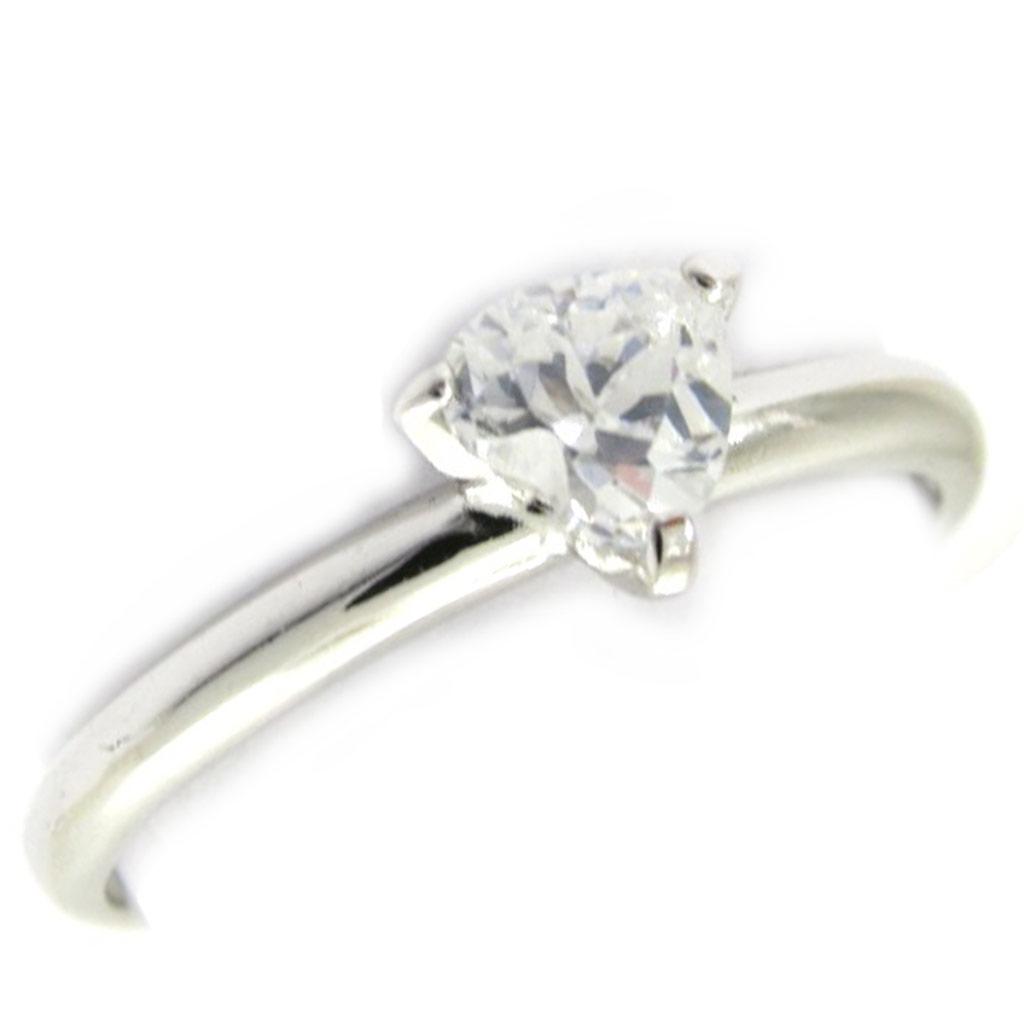 Silver Ring 'Love' Silvery White (rhodium) - 5x5 Mm