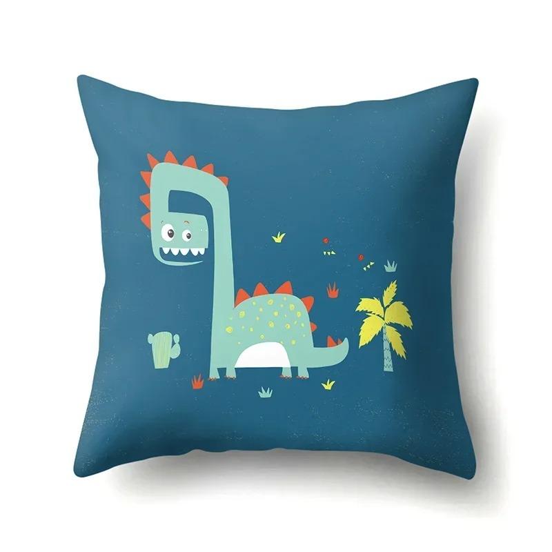Cute Cartoon Dinosaur Pillowcase Cushion Cover Sofa Home Decoration Pillowcase
