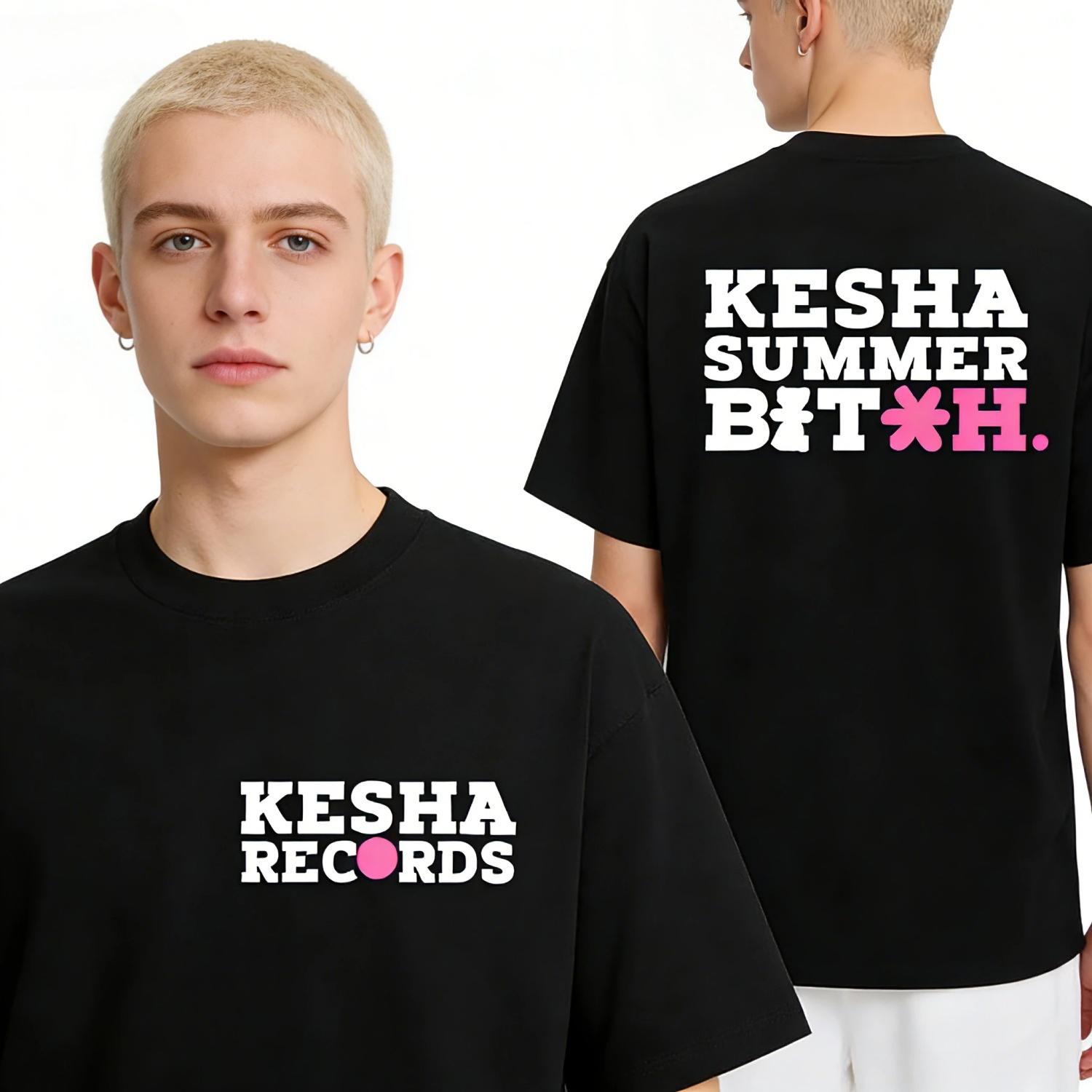 

Kesha Records Tour 2026 Print Graphic T Shirt Men Women s Summer Fashion O-Neck T-shirts Casual Cozy Cotton Short Sleeve T-shirt S разноцветный