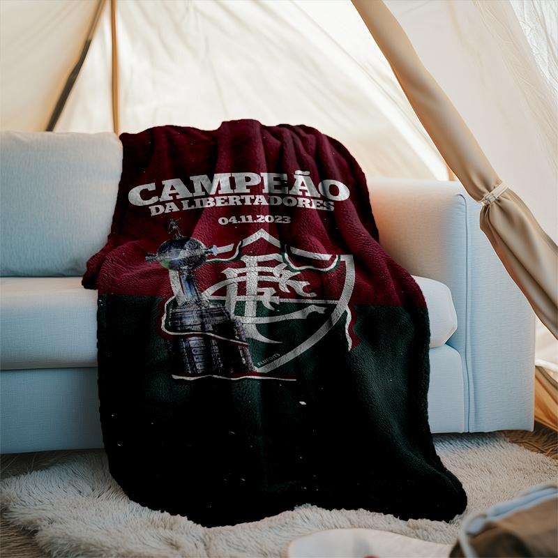 1PC Flumi-nense Football Club  Printed Soft Flannel Blanket Throw for Adult Bedroom Living Room Sofa Camping Travel Fan gifts Christmas Gifts