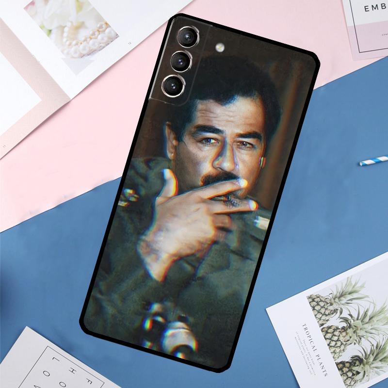 Etui Fashion Saddam Hussein Irak Hülle für Samsung Galaxy S24 S23 S22 Ultra S20 S21 FE S8 S9 S10 Plus Note 10 20 Ultra