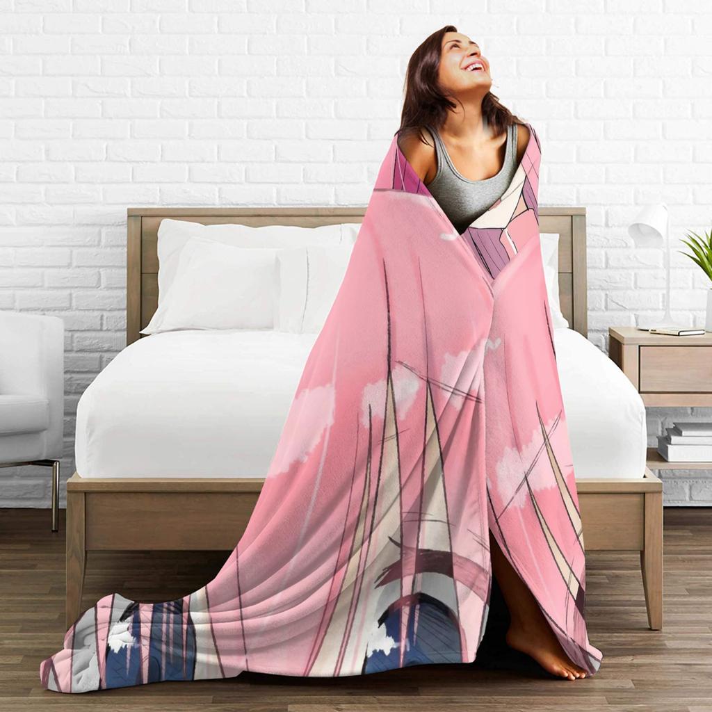 Bocchi the Rock Flannel Blanket Winter Super Warm Throw Blanket for Children Couch Bed Funny Bedspread Sofa Bed Cover