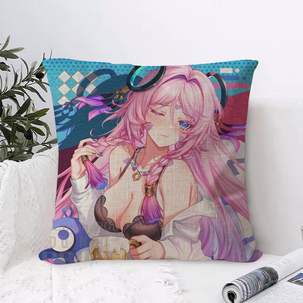 Genshin Impact Citlali Cushion Cover Eco Linen Pillow Case DoubleSided Print Breathable Durable Zipper Home Decor Gift