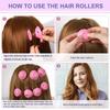 Silicone World 10PCS Set Silicone Mushroom Hair Curler Rollers Hair Cylinder Twist Hair No Heat Hair Curling DIY Styling Tools