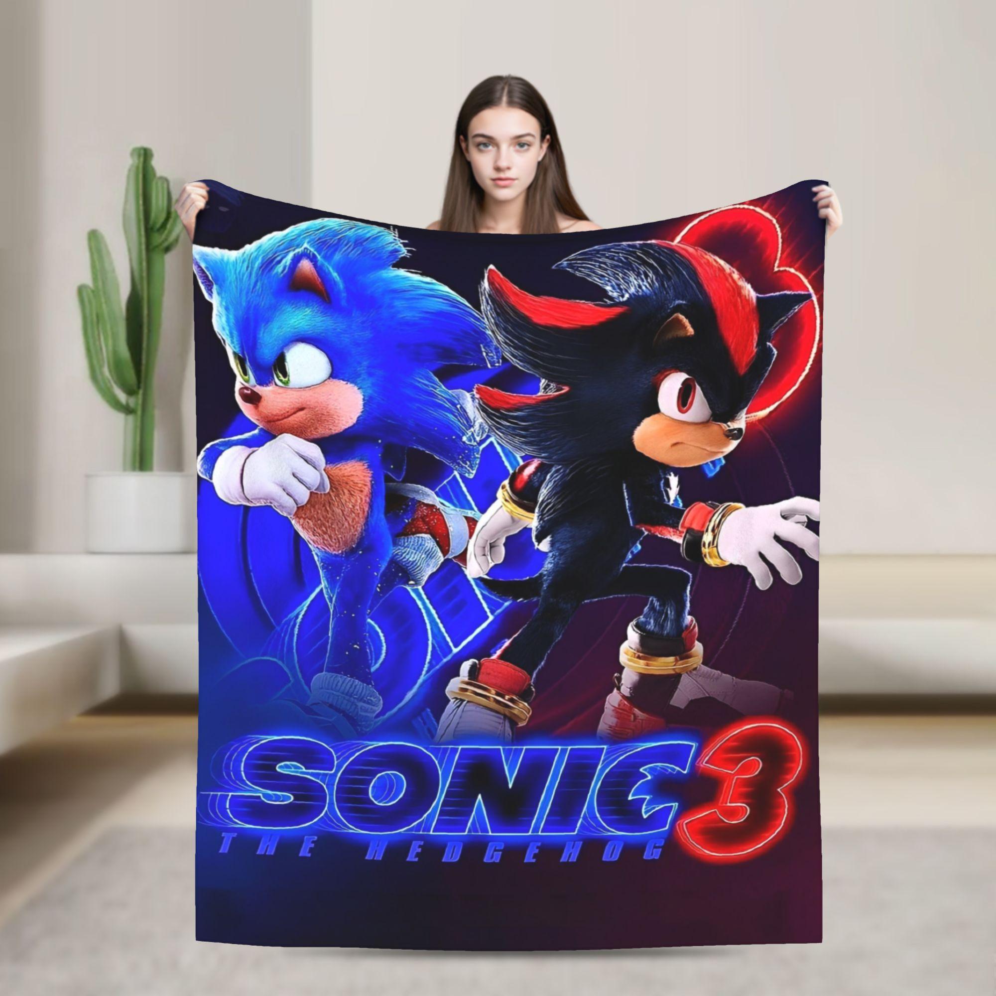 

Shadow Generations Key Art Flannel Blankets Hedgehog Shadow Novelty Throw Blanket for Sofa Bedding Lounge 125*100cm Bedspread 75x90cm