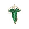 Women Brooch Leaf Shape Enamel Oil Dripping Plant Style Anti-slip Polished Coat Collar Bag Scarf Hat