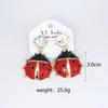 Color Retention Oil Drop Cartoon Stud Earrings, Animal Ladybug Earrings, Niche Trinkets, Girls' Retro Earrings
