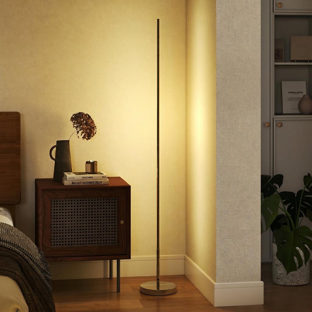 LED Floor Lamp Living Room with Adjustable Color Temperature for Bedroom, Office, 20 x 20 x 150 cm