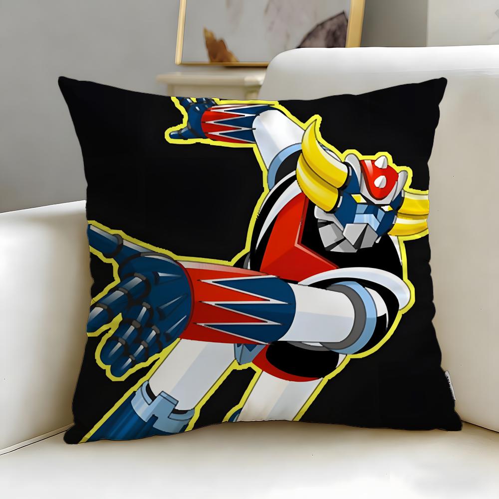 classic mecha anime UFO Robo Grendizer Cushion Cover Soft  EasyWash Pillow Case  Versatile for Couch Bed Travel and Office