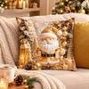 4PCS Tree Flower Christmas Pillow Covers New Year Snowman Pillow Cover Throw Cushion Case  Home