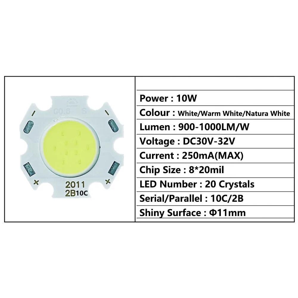 2PCS High Power LED COB Light Bulb 250mA 20MM 3W 5W 7W 10W LED Source Chip Light Lamp SpotLight Downlight Lamps DIY