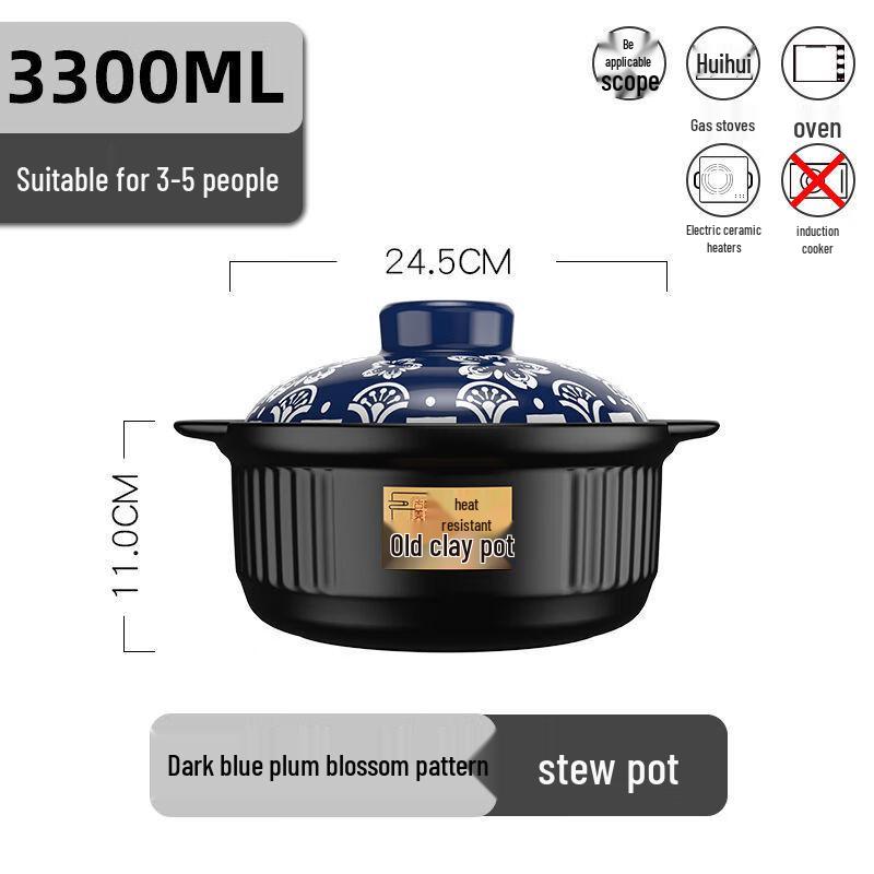 Lichuan Huaxing Plum Blossom Earthen Stew Pot