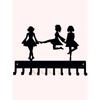 Metal Wall Hook Decorative Dancer Award Holder Iron Hanger Home Organization Entryway Storage 1pc
