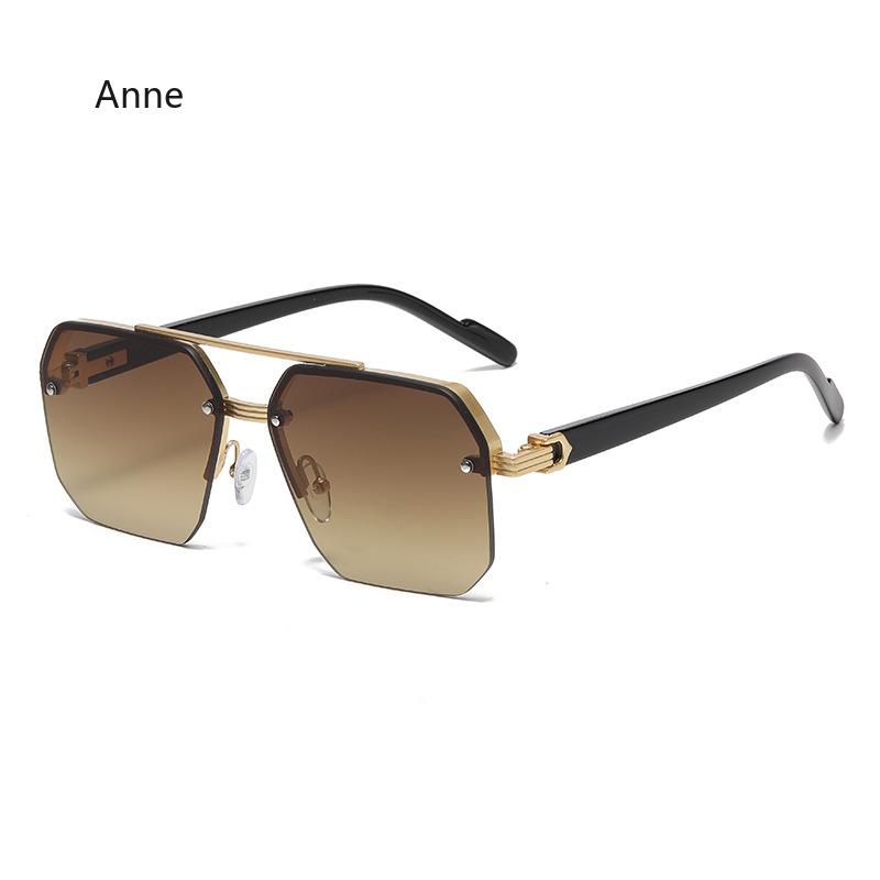Square Sunglasses Women Trendy Semi Rimless Fashion Glasses Luxury Sunglasses for Men Vintage Lunette Soleil Femme Gafas