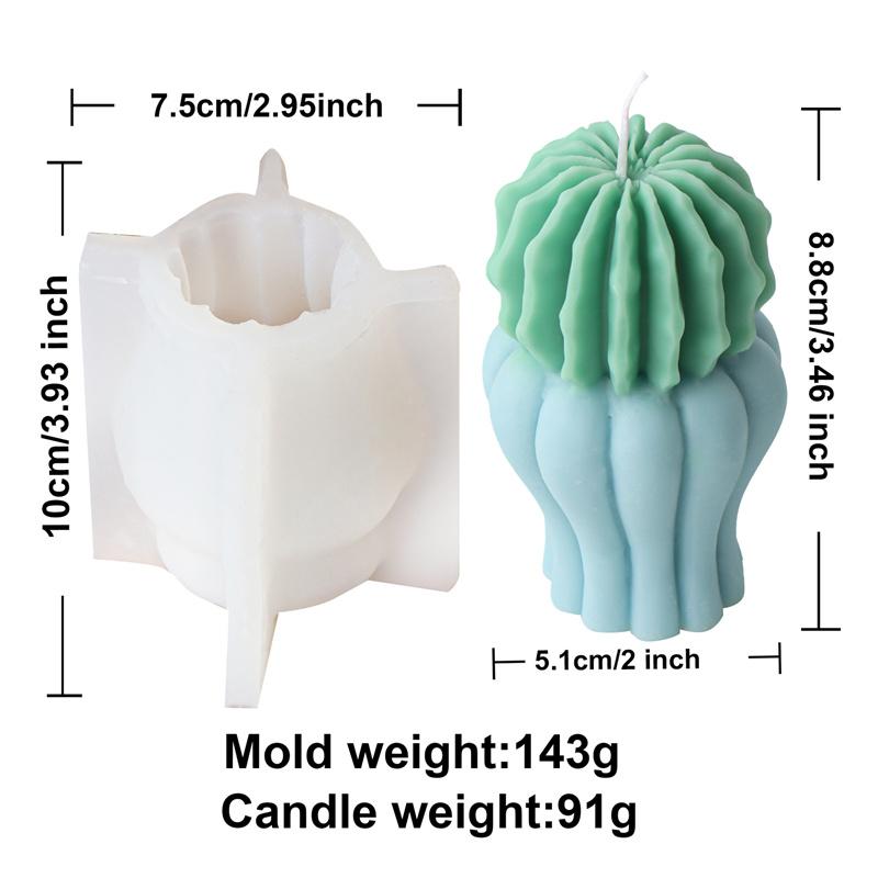 3D Succulent Flower Plant Flower Vase Shaped Candle Silicone Molds DIY Scented Aromatherapys Making Mould Handmade Ornament Mold