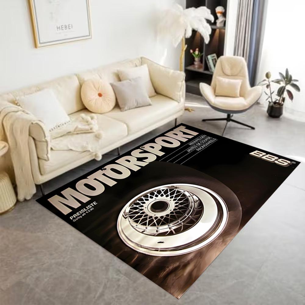 Bbs Wheel Floor Rug Office Rug Perfect for Game Room Study Room Decorate Room Living Rooms Antislip Carpet Decorate Offices