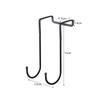 304 Stainless Steel Free Punching Hook Double S-shape Hook Kitchen Bathroom Cabinet Door Back Type Coat Towel Storage Hanger