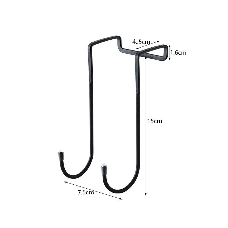 304 Stainless Steel Free Punching Hook Double S-shape Hook Kitchen Bathroom Cabinet Door Back Type Coat Towel Storage Hanger