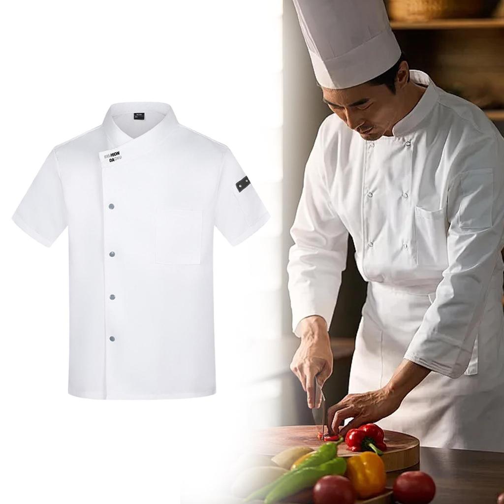 Chef Coat Jacket Apparel Clothes for Restaurant Culinary School Kitchen Hotel