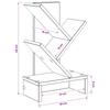 Tree Bookshelf 3 Tier 30 X 18 X 48 Cm Engineered Wood White