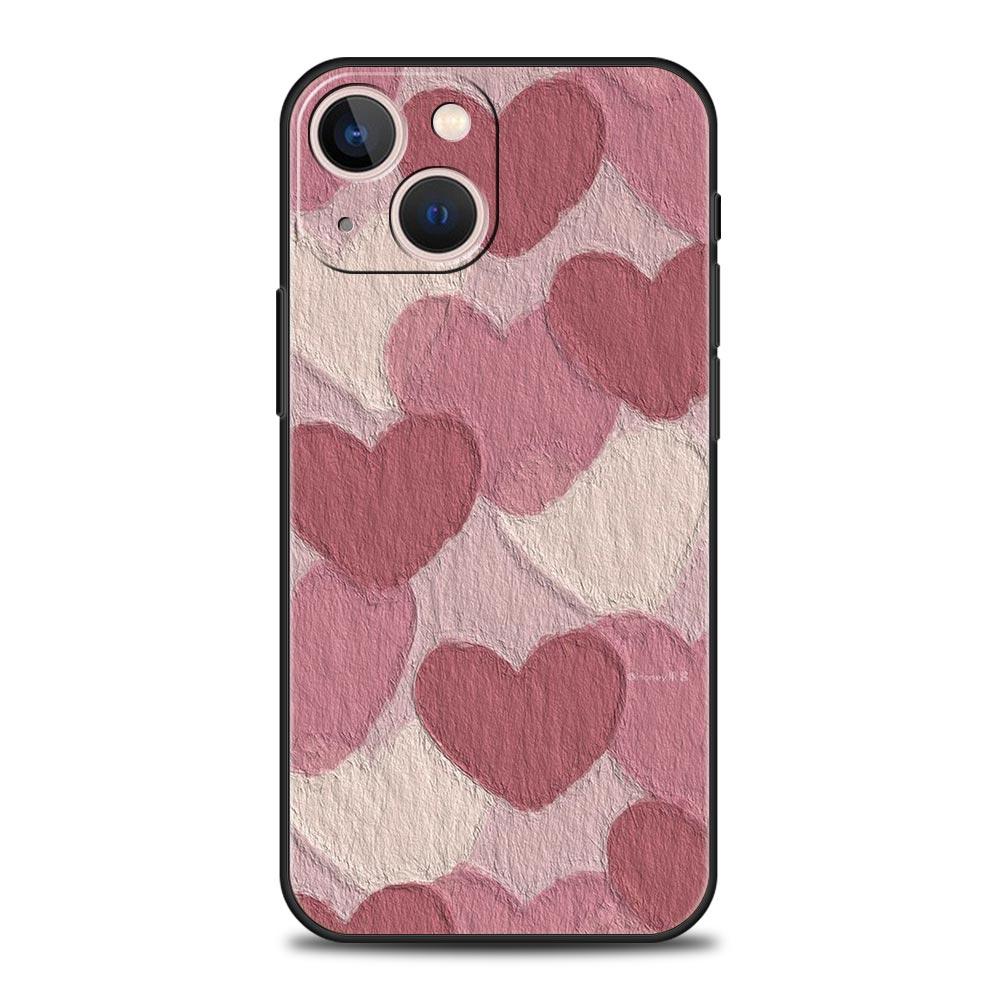 

Золотисто-розовый блестящий чехол с сердечками для iPhone 11 12 13 15 14 Pro Max, чехол для телефона X XR XS 7 8 Plus SE 2020, роскошный мягкий чехол Funda iPhone 14 Plus