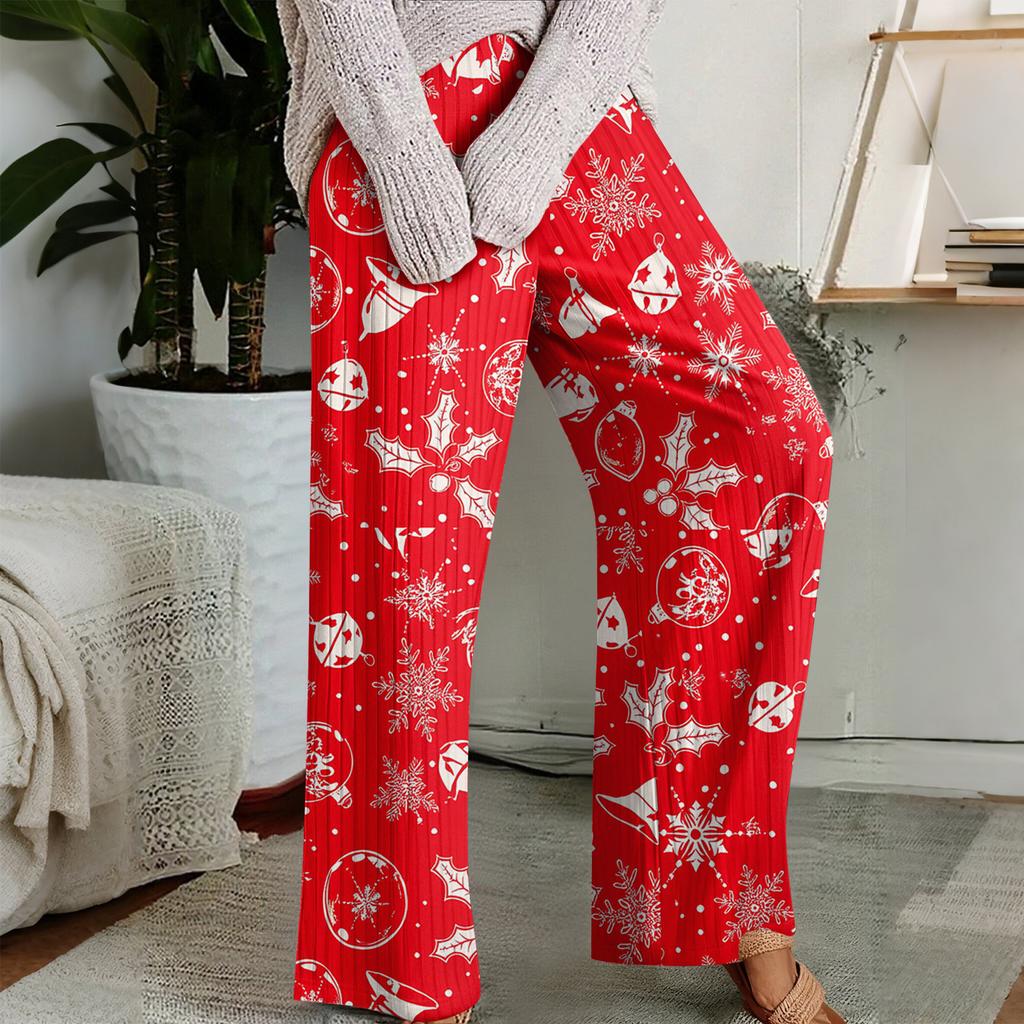 Pajama Pants, Sleepwear, Casual Drawstring Elastic Waist Pants, Comfortable Straight-leg Loose Pants