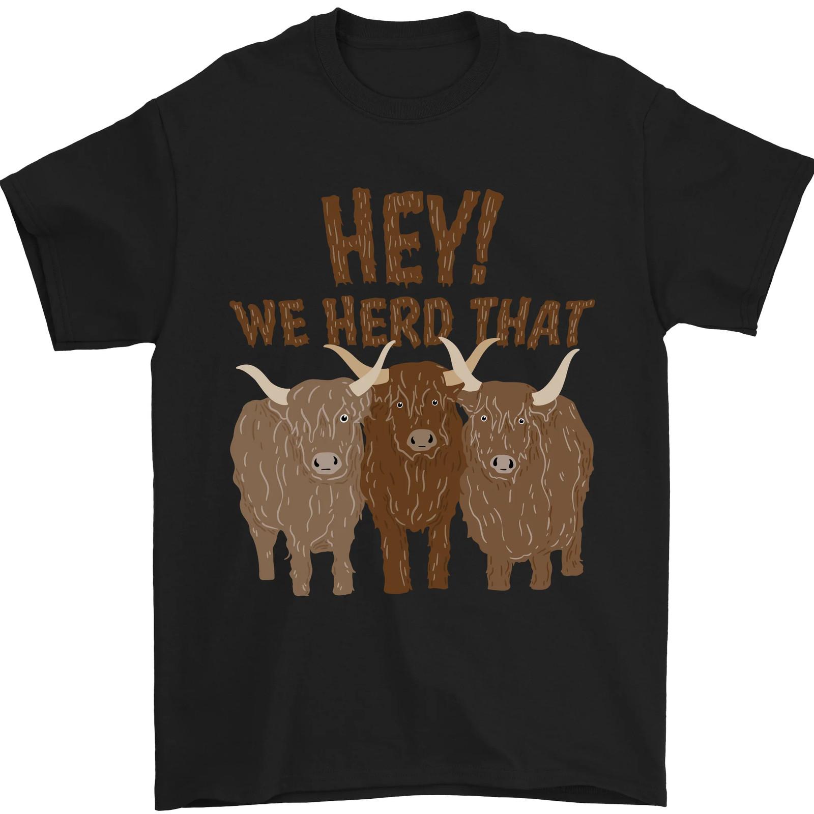 26 We Herd That Funny Cow Mens T-Shirt 100% Cotton Unisex T-Shirt XXXL