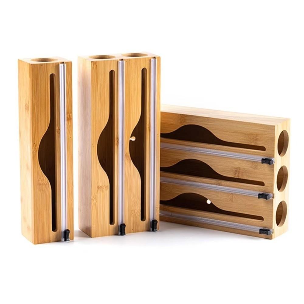 Multi-Layer Organizer Wrap Dispenser Refillable Compartment Foil Dispenser  Kitchen Organization