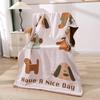 All-Season Gauze Bath Towel Blanket with Floral Pattern - 160x80cm