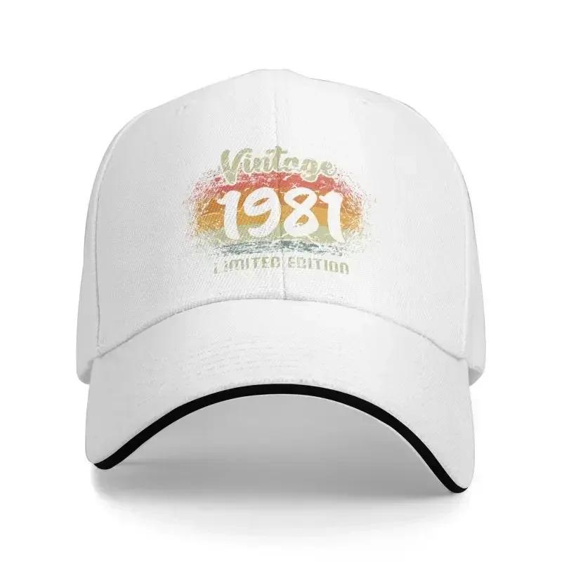 Classic Vintage 1981 Limited Edition Birthday Gift Baseball Cap Unisex WomenBreathable 41th Birthday Dad Hat Performance
