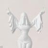 3D Printed Ghost Woman Sculpture Spirit Statue for Modern Home Decor Minimalist Spooky