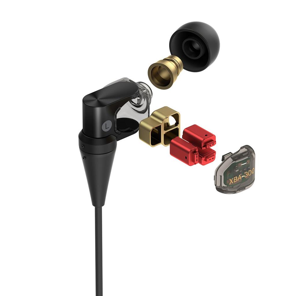 Sony Triple Balanced Detachable Balanced Connection XBA-300 Hi-Res In-Ear Earphones, Armature, Cable,