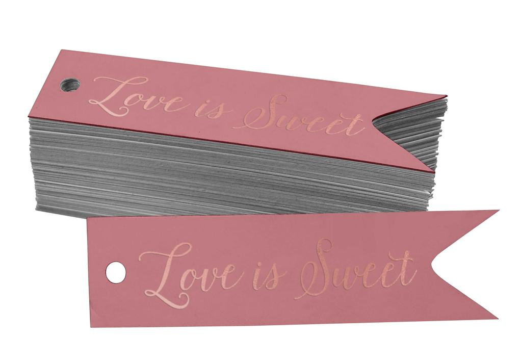 Inkdotpot Gold Foil Paper Hang Tags Love Is Sweet Wedding Favor Tags 100