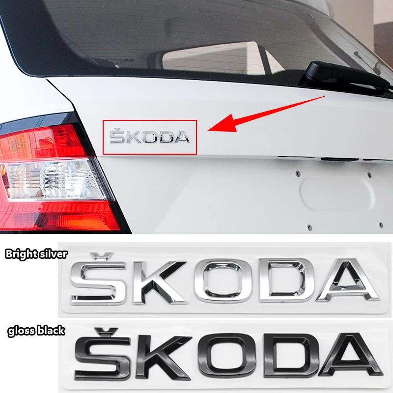 Car Sticker 2025 New Lettering Rear Trunk Emblem Badge Decals For Skoda Yeti VRIS Octavia a5 Karoq Kamiq Fabia Kodiaq Rapid Supe