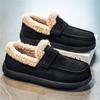 Moccasins Men Loafers Winter Driving Shoes Warm Fleece Slip On Low Top Snow Boots Plush Flats Outdoor Fur Lined Casual Shoes